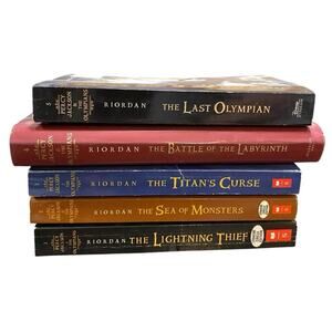 Lot Of 5 Series Percy Jackson and the Olympians 1-5 Rick Riordan Books